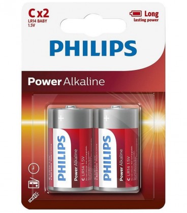 PHILIPS ΜΠΑΤΑΡΙΑ ΑΛΚΑΛΙΚΗ C LR14 1,5V Χ12