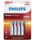 PHILIPS ΜΠΑΤΑΡΙΑ ΑΛΚΑΛΙΚΗ ΑΑA-LR03 4ΑΔΑ 1,5V Χ24