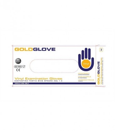 ΓΑΝΤΙΑ GOLDGLOVE 100T VINYL MEDIUM ΕΛ.ΠΟΥΔΡΑΡΙΣΜΕΝΑ ΛΕΥΚΑ X10