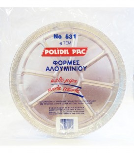 POLIDIL ΣΚΕΥΟΣ ΑΛΟΥΜΙΝΙΟΥ Νο531 ΤΑΨΙ ΠΙΤΣΑΣ ΣΤΡΟΓΓΥΛΟ 6Τ Χ36
