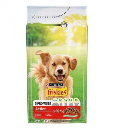 FRISKIES ΞΗΡΑ ΣΚΥΛΟΤΡΟΦΗ ACTIVE ΒΟΔΙΝΟ 6Χ1.5kg