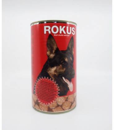 ROKUS ΣΚΥΛΟΤΡΟΦΗ ΚΟΝΣΕΡΒΑ ΜΟΣΧΑΡΙ 12X1240gr