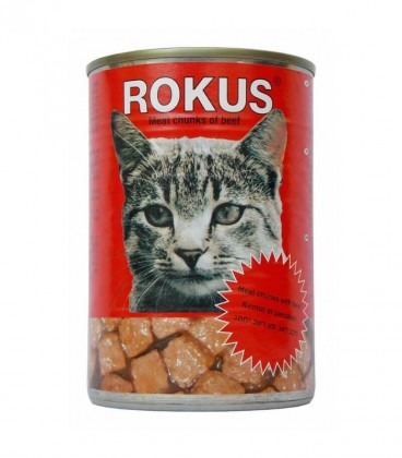 ROKUS ΓΑΤΟΤΡΟΦΗ ΚΟΝΣΕΡΒΑ ΜΟΣΧΑΡΙ 24X410gr