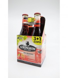 STRONGBOW ΜΗΛΙΤΗΣ RED BERRIES 6X(4X330ml) 3+1 ΔΩΡΟ Μ.ΧΡ.ΦΙΑΛΗ
