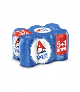 ΑΛΦΑ ΜΠΥΡΑ ΚΟΥΤΙ ΧΩΡΙΣ ΑΛΚΟΟΛ 330ml 5+1 4Χ6pack