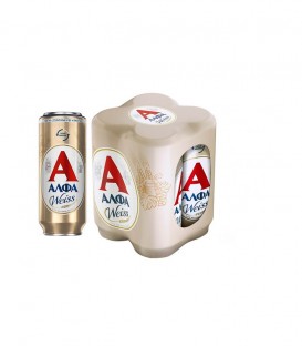 ΑΛΦΑ ΜΠΥΡΑ WEISS ΚΟΥΤΙ 500ml 6X4pack