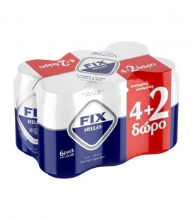 FIX HELLAS ΜΠΥΡΑ ΚΟΥΤΙ 330ml 4X6pack 4+2 ΔΩΡΟ