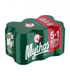 MYTHOS ΜΠΥΡΑ ΚΟΥΤΙ 330ml 4X6pack 5+1 ΔΩΡΟ