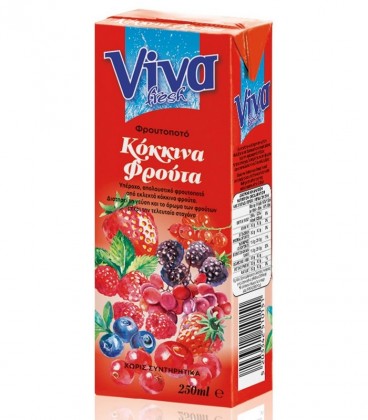 VIVA FRESH ΚΟΚΚΙΝΑ ΦΡΟΥΤΑ 27X250ml
