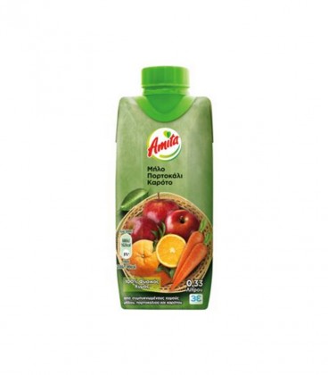 ΑΜΙΤΑ ΦΥΣ.ΧYM.ΜΗΛΟ-ΠOPTOKAΛI-ΚΑΡΟΤΟ 24X330ml