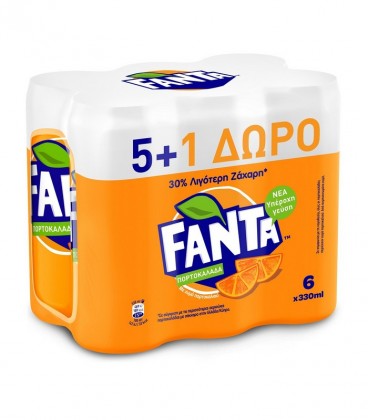 FANTA ΠΟΡΤΟΚΑΛΙ ΚΟΥΤΙ 330ml 4X6pack (5+1 ΔΩΡΟ)
