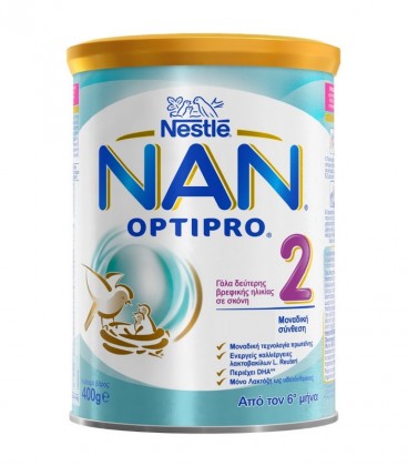 ΝΑΝ 2 OPTIPRO ΓΑΛΑ ΣΚΟΝΗ 12Χ400gr ΑΠΟ 6ΜΗΝΩΝ-ΔΕΥΤΕΡΗΣ ΒΡΕΦΙΚΗΣ ΗΛΙΚΙΑΣ