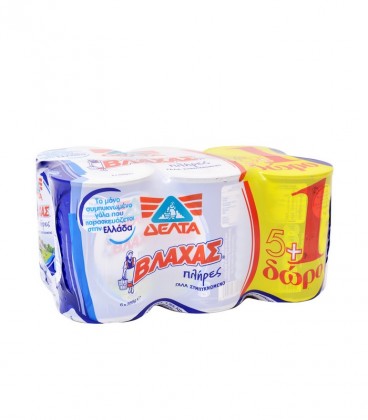 ΒΛΑΧΑΣ ΓΑΛΑ ΕΒΑΠΟΡΕ ΠΛΗΡΕΣ 410gr/386ml 4Χ(5+1)