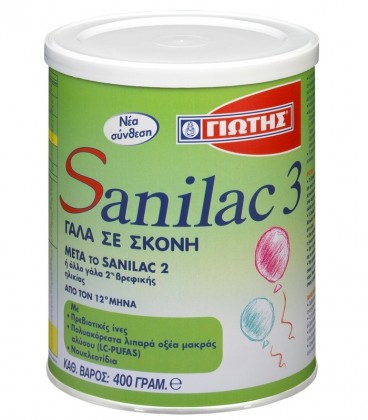 ΓΙΩΤΗΣ SANILAC 3 ΒΡΕΦΙΚΟ ΓΑΛΑ 12Χ400gr