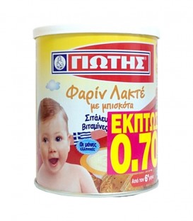 ΓΙΩΤΗΣ ΦΑΡΙΝ ΛΑΚΤΕ ΜΠΙΣΚΟΤΑ 12X300gr -0,70€
