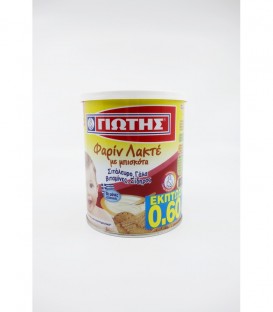 ΓΙΩΤΗΣ ΦΑΡΙΝ ΛΑΚΤΕ ΜΕ ΜΠΙΣΚΟΤΑ 12Χ300gr -0,60€