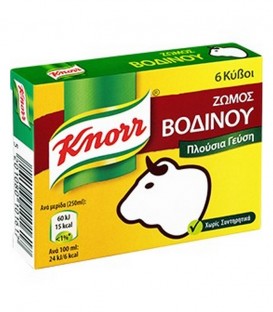 KNORR ΚΥΒΟΙ ΖΩΜΟΣ ΒΟΔΙΝΟΥ 24X3lt (60gr- 6 κύβοι)