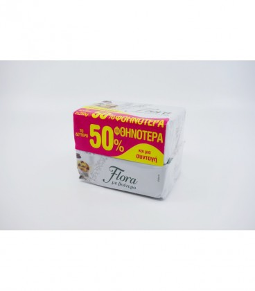 FLORA ΠΛΑΚΑ ΜΕ ΒΟΥΤΥΡΟ 70% ΦΥΤ.ΛΙΠΗ 10Χ(2Χ250gr) ΤΟ 2ο 50% + ΣΥΝΤΑΓΗ