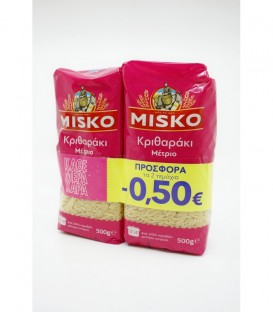 ΜΙΣΚΟ ΚΡΙΘΑΡΑΚΙ ΜΕΤΡΙΟ 9Χ(2Χ500gr) -0,50€