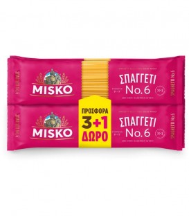 ΜΙΣΚΟ ΜΑΚΑΡΟΝΙΑ Νο6 6Χ(4Χ500gr) 3+1 ΔΩΡΟ