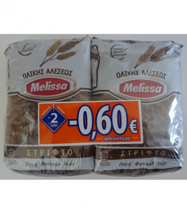 ΜΕΛΙΣΣΑ ΣΤΡΙΦΤΟ ΟΛΙΚΗΣ ΑΛ. 2Χ500ΓΡ -0,60€ Χ7ΣΕΤ