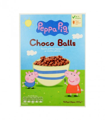 KIDS VALLEY PEPPA PIG ΔΗΜΗΤΡΙΑΚΑ CHOCO BALLS 12X250gr