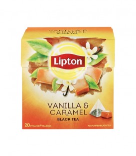 LIPTON ΤΣΑΪ ΜΑΥΡΟ ΒΑΝΙΛΙΑ&ΚΑΡΑΜΕΛΑ ΠΥΡΑΜΙΔΑ 12Χ(20Χ1.7gr)