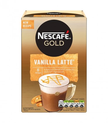 NESCAFE GOLD CAFE LATTE VANILLA (ΦΑΚ.8Χ18.5gr) 6Χ148gr
