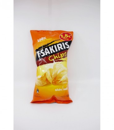 TSAKIRIS CHIPS AΛΑΤΙ 16X120gr