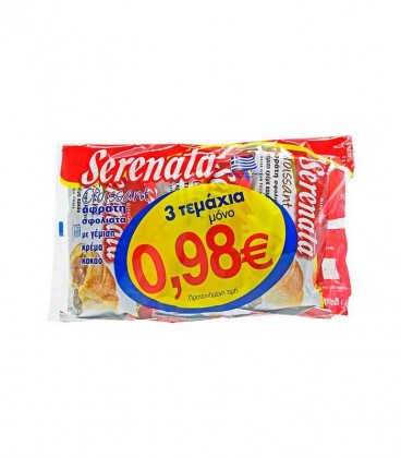 SERENATA ΚΡΟΥΑΣΑΝ ΚΡΕΜΑ ΚΑΚΑΟ 12Χ(3Χ50gr) (0,98€)