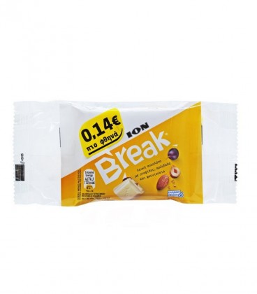 ΙΟΝ ΣΟΚΟΛΑΤΑ BREAK ΛΕΥΚΗ ΜΕ ΞΗΡΟΥΣ ΚΑΡΠΟΥΣ 24Χ(3Χ40gr) -0,14€ ΠΙΟ ΦΘΗΝΑ