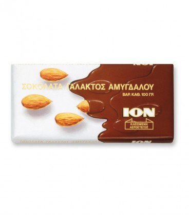 ΙΟΝ ΣΟΚΟΛΑΤΑ ΓΑΛΑΚΤΟΣ ΜΕ ΟΛΟΚΛΗΡΟ ΑΜΥΓΔΑΛΟ 10X100gr