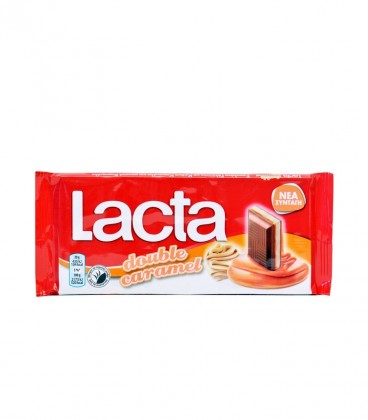 LACTA ΣΟΚΟΛΑΤΑ DOUBLE ΚΡΕΜΑ ΚΑΡΑΜΕΛΑ 14Χ100gr