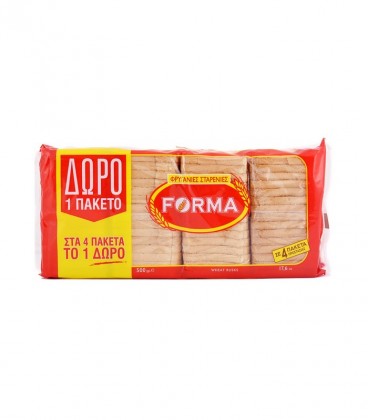 ΦΟΡΜΑ ΦΡΥΓΑΝΙΕΣ ΣΙΤΟΥ 12X(4X125gr) 3+1 ΔΩΡΟ