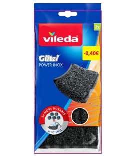 VILEDA ΣΦΟΥΓΓΑΡΑΚΙ ΚΟΥΖΙΝΑΣ ΜΕΤΑΛΛΙΚΟ POWER INOX 2T -0.40€ Χ15