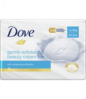 DOVE ΣΑΠΟΥΝΙ GENTLE EXFOLIATING SET (4Χ90gr) X12