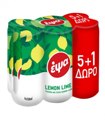 ΕΨΑ LEMON LIME ΚΟΥΤΙ 330ml 4X6pack 5+1 ΔΩΡΟ