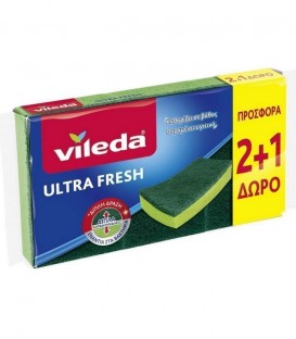 VILEDA ΣΦΟΥΓΓΑΡΑKIΑ ΑΝΤΙΒΑΚΤΗΡΙΔΙΑΚΑ ULTRA FRESH 2+1 X36