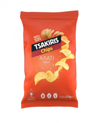 TSAKIRIS CHIPS ΟΙΚ. ΣΥΣΚΕΥΑΣΙΑ ΑΛΑΤΙ 8X270gr