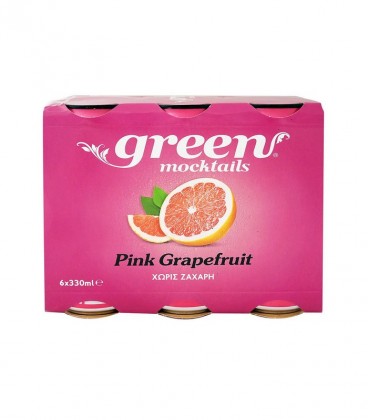 GREEN MOCKTAILS PINK GRAPEFRUIT ΚΟΥΤΙ 0% ΖΑΧΑΡΗ 330ml 4X6pack