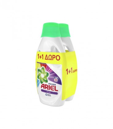 ARIEL ΥΓΡΟ ΠΛΥΝΤΗΡΙΟΥ COLOR 26Μ 1430ml 1+1 ΔΩΡΟ X2 ΣΕΤ/ΚΙΒ