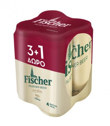 FISCHER ΜΠΥΡΑ ΚΟΥΤΙ 500ml 6X4pack 3+1 ΔΩΡΟ