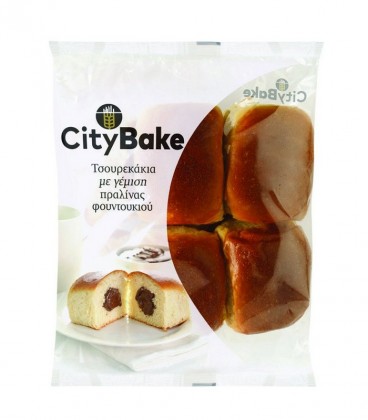 CITY BAKE ΤΣΟΥΡΕΚΑΚΙΑ ΜΕ ΠΡΑΛΙΝΑ ΦΟΥΝΤΟΥΚΙΟΥ 12Χ400gr
