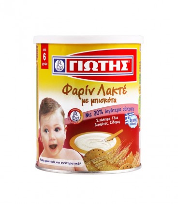 ΓΙΩΤΗΣ ΦΑΡΙΝ ΛΑΚΤΕ ΜΕ ΜΠΙΣΚΟΤΟ 12Χ300gr