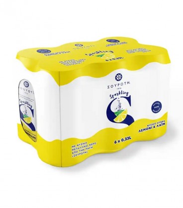 ΣΟΥΡΩΤΗ ΑΝΘΡΑΚΟΥΧΟ ΝΕΡΟ ΛΕΜΟΝΙ&ΛΑΪΜ ΚΟYTI 330ml 4X6pack