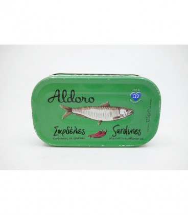 ALDORO ΣΑΡΔΕΛΕΣ ΛΑΔΙΟΥ ΠΙΚΑΝΤΙΚΕΣ 50Χ125gr