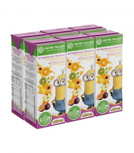 NUTRI VALLEY MINIONS ΧΥΜΟΣ 9 ΦΡΟΥΤΑ 250ml 6pack Χ5