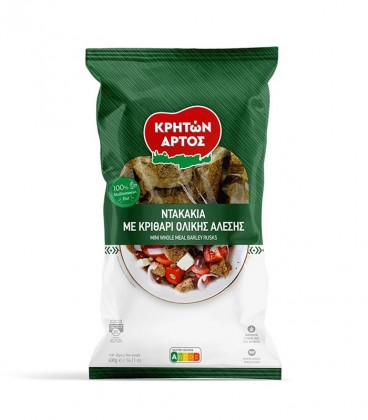 ΚΡΗΤΩΝ ΑΡΤΟΣ ΝΤΑΚΑΚΙΑ ΜΕ ΚΡΙΘΑΡΙ ΟΛΙΚΗΣ ΑΛΕΣΗΣ 18Χ400gr