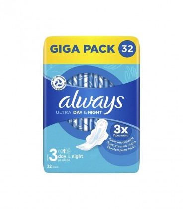 ALWAYS ΣΕΡΒΙΕΤΕΣ GIGA PACK ULTRA NIGHT 32Τ Χ6