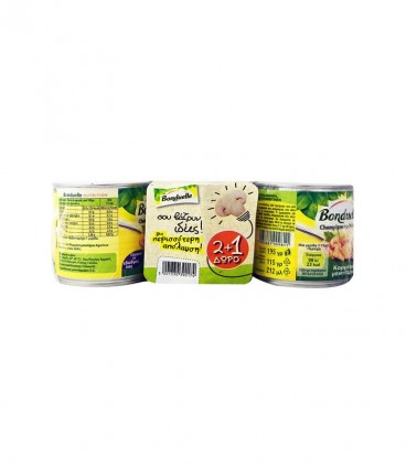BONDUELLE ΜΑΝΙΤΑΡΙΑ ΚΟΜΜΕΝΑ 195gr 2+1 ΔΩΡΟ Χ4
